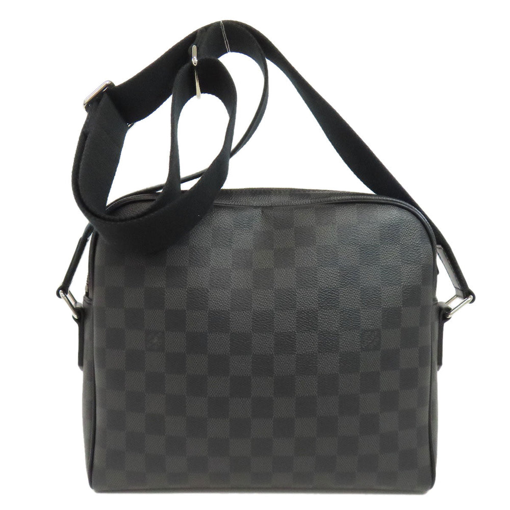 LOUIS VUITTON Shoulder Bag N41408 Damier canvas black Diton PM mens Used Authentic