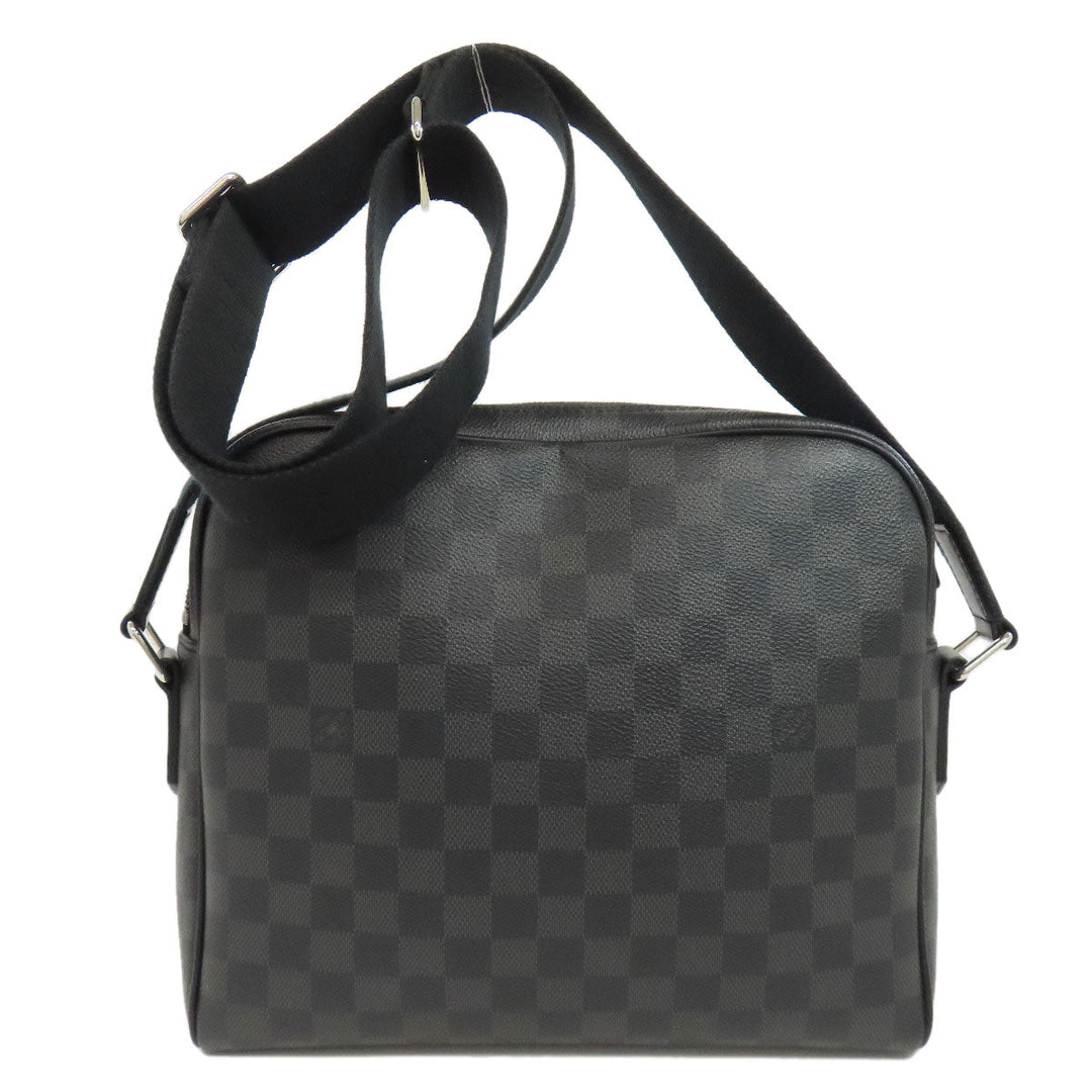 LOUIS VUITTON Shoulder Bag N41408 Damier canvas black Diton PM mens Used Authentic