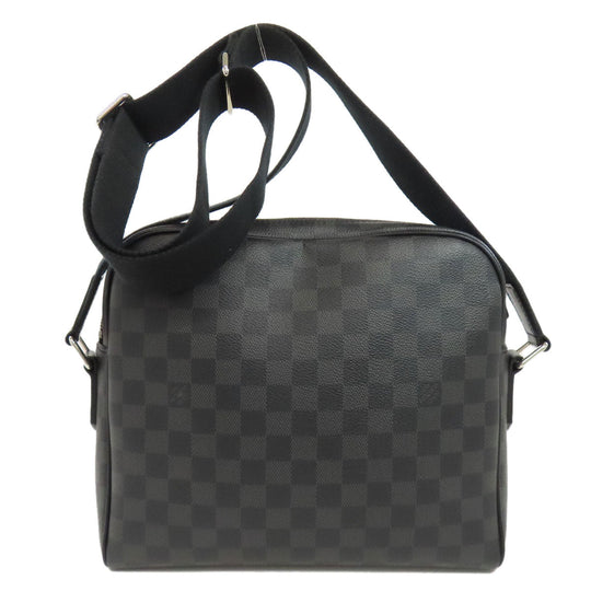 LOUIS VUITTON Shoulder Bag N41408 Damier canvas black Diton PM mens Used Authentic