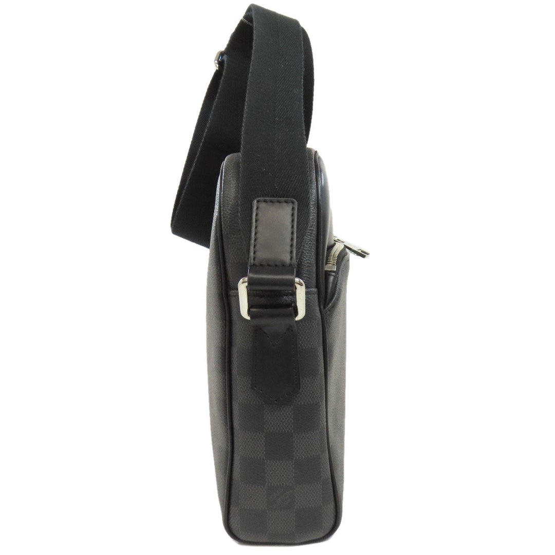 LOUIS VUITTON Shoulder Bag N41408 Damier canvas black Diton PM mens Used Authentic