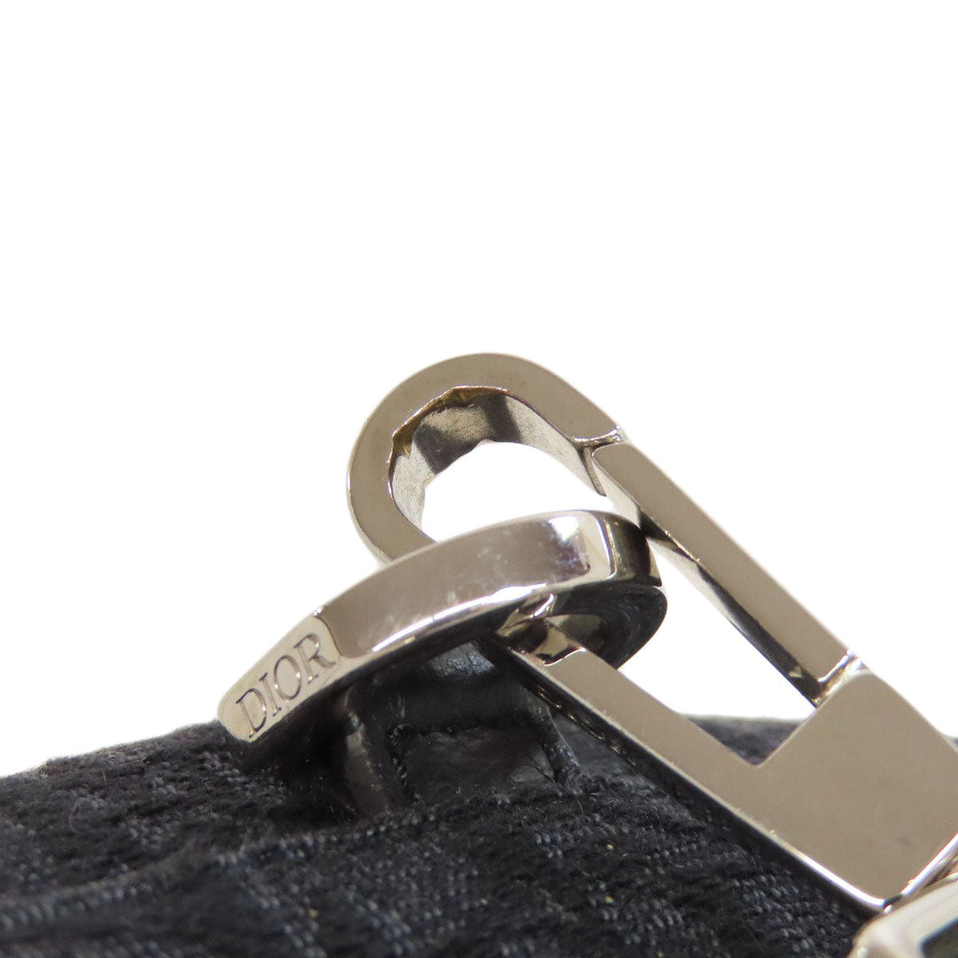 Christian Dior Shoulder Bag canvas black Oblique Women Used Authentic
