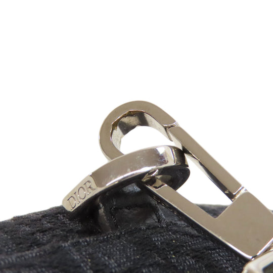Christian Dior Shoulder Bag canvas black Oblique Women Used Authentic