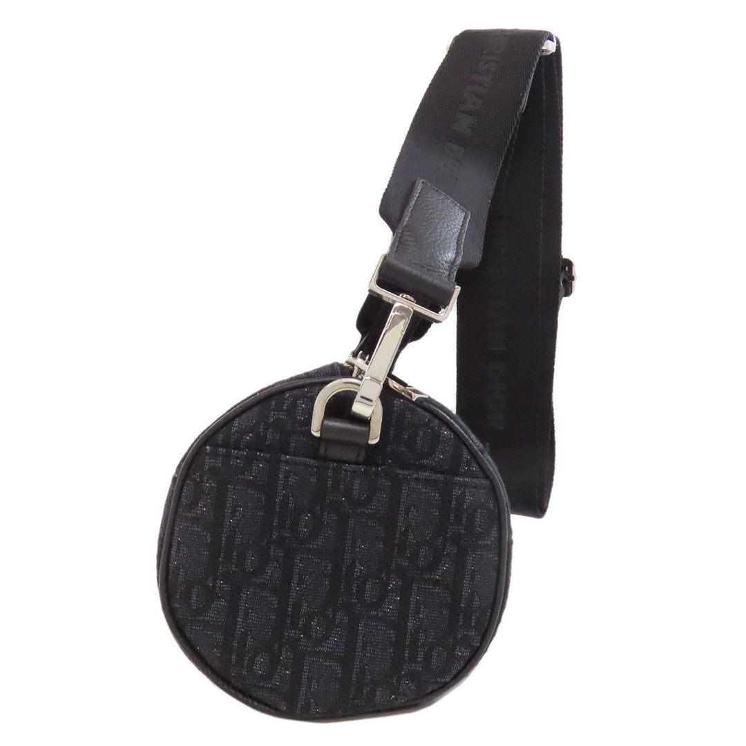 Christian Dior Shoulder Bag canvas black Oblique Women Used Authentic