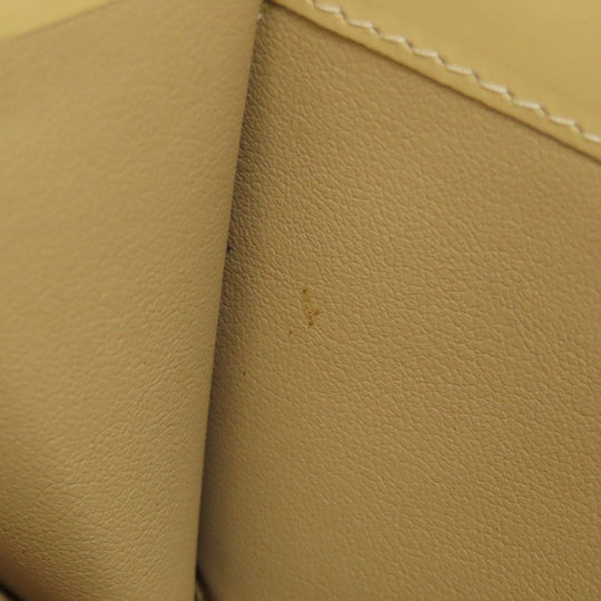 CELINE Long Wallet Purse leather beige logo Women Used Authentic