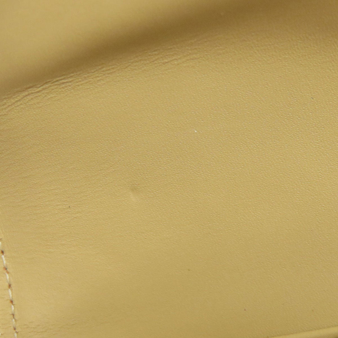 CELINE Long Wallet Purse leather beige logo Women Used Authentic