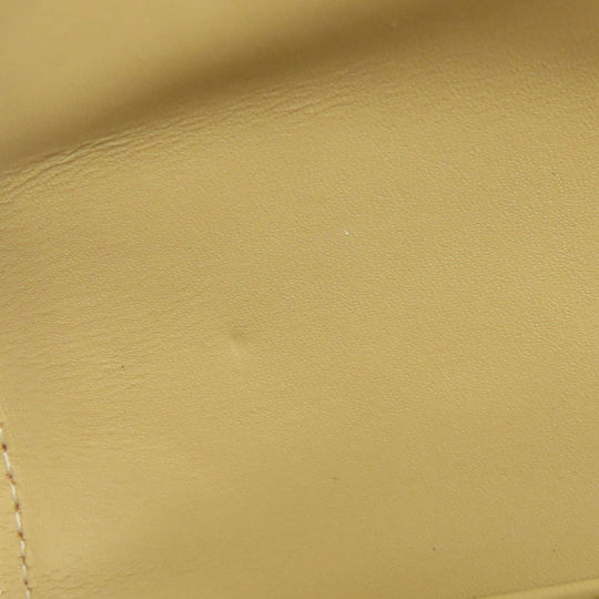 CELINE Long Wallet Purse leather beige logo Women Used Authentic