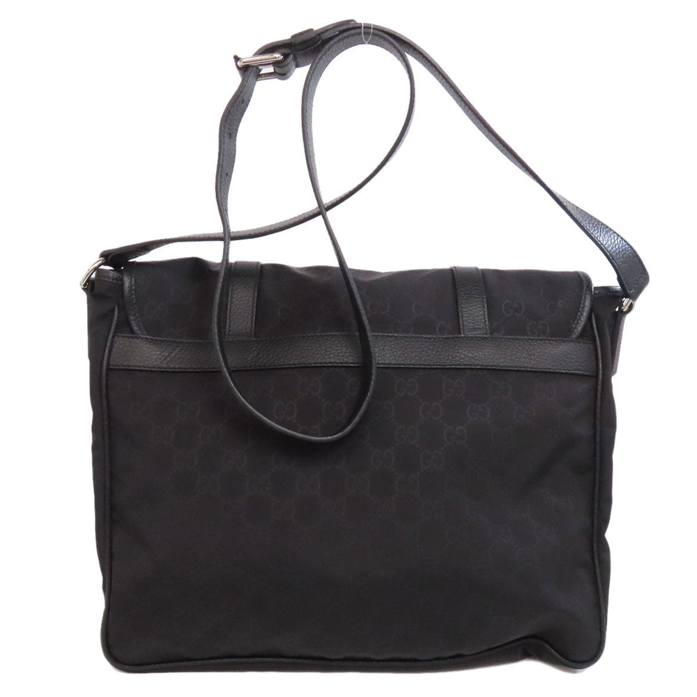 GUCCI Shoulder Bag 387070 Nylon black GG