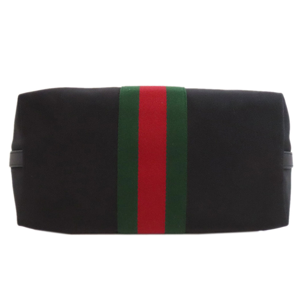 GUCCI Handbag 619751 Nylon black Outlet Sherry Line 2WAY Women Used Authentic