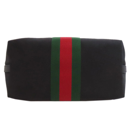 GUCCI Handbag 619751 Nylon black Outlet Sherry Line 2WAY Women Used Authentic