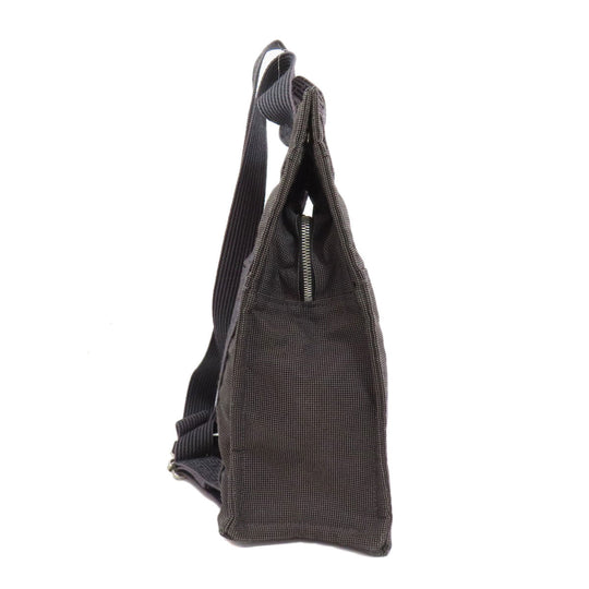 HERMES Handbag canvas gray Her Line ad MM Women Used Authentic