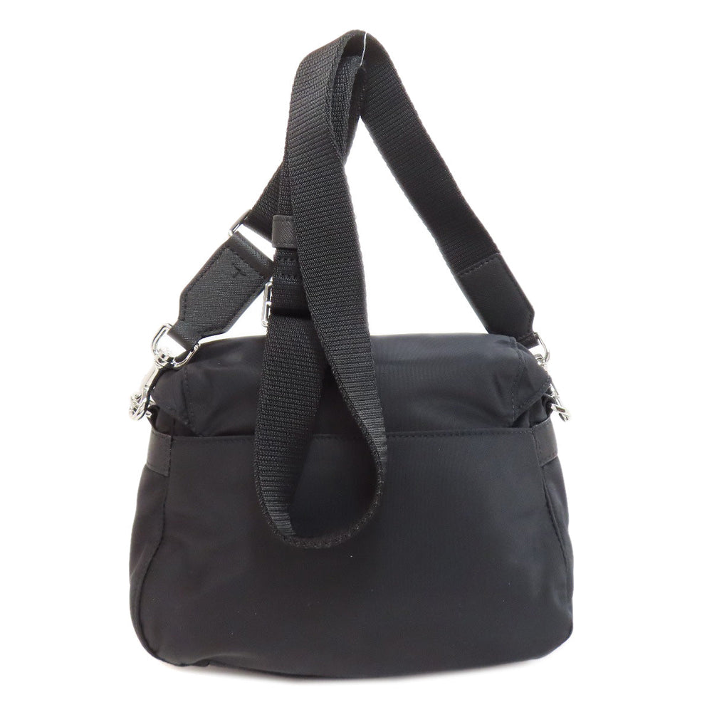 Tory Burch Shoulder Bag Nylon black logo Women Used Authentic