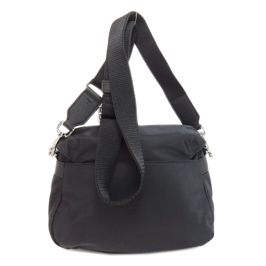 Tory Burch Shoulder Bag Nylon black logo Women Used Authentic