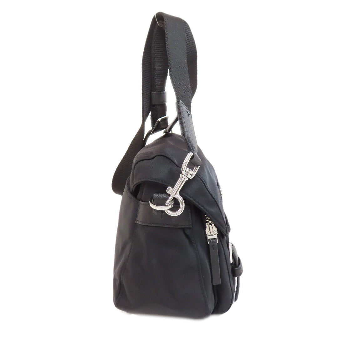 Tory Burch Shoulder Bag Nylon black logo Women Used Authentic