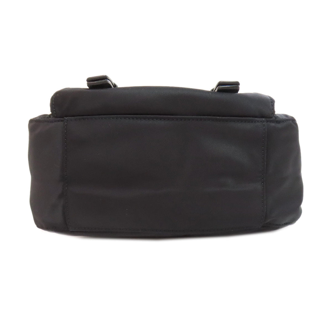 Tory Burch Shoulder Bag Nylon black logo Women Used Authentic