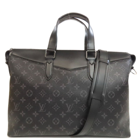 LOUIS VUITTON Business bag M40566 Monogram Eclipse black Briefcase Explorer mens Used Authentic