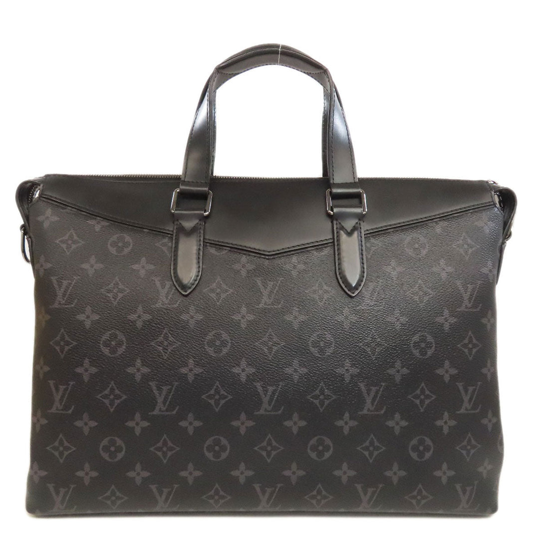 LOUIS VUITTON Business bag M40566 Monogram Eclipse black Briefcase Explorer mens Used Authentic