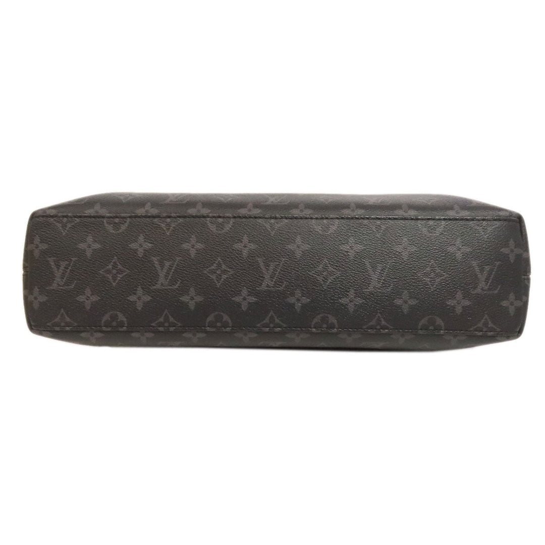 LOUIS VUITTON Business bag M40566 Monogram Eclipse black Briefcase Explorer mens Used Authentic