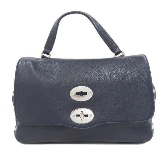 ZANELLATO Handbag leather Navy Postina