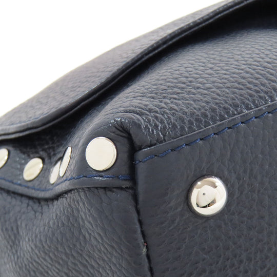 ZANELLATO Handbag leather Navy Postina