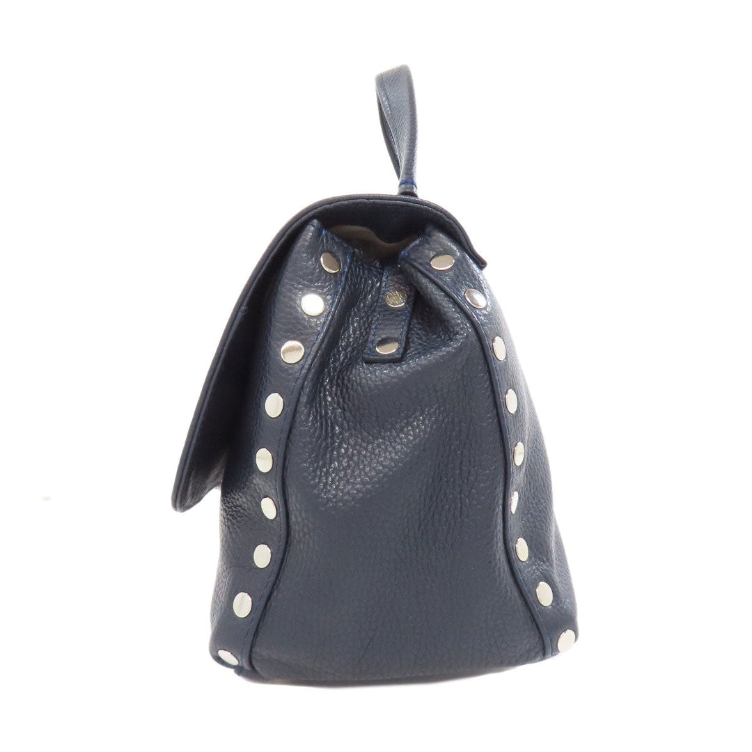 ZANELLATO Handbag leather Navy Postina
