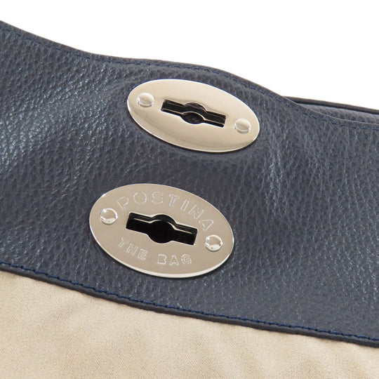 ZANELLATO Handbag leather Navy Postina