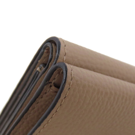 LOEWE Bifold Wallet Calfskin Brown Anagram Compact Wallet