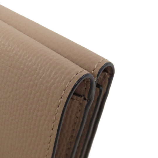 LOEWE Bifold Wallet Calfskin Brown Anagram Compact Wallet
