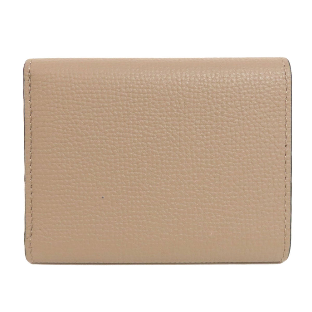 LOEWE Bifold Wallet Calfskin Brown Anagram Compact Wallet