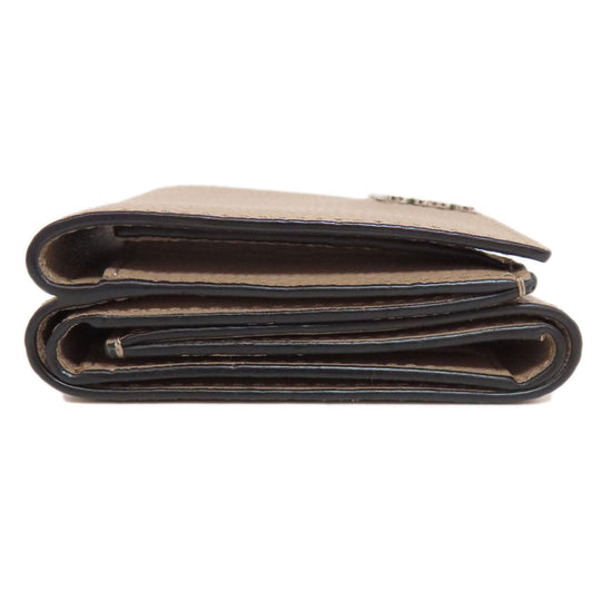 LOEWE Bifold Wallet Calfskin Brown Anagram Compact Wallet