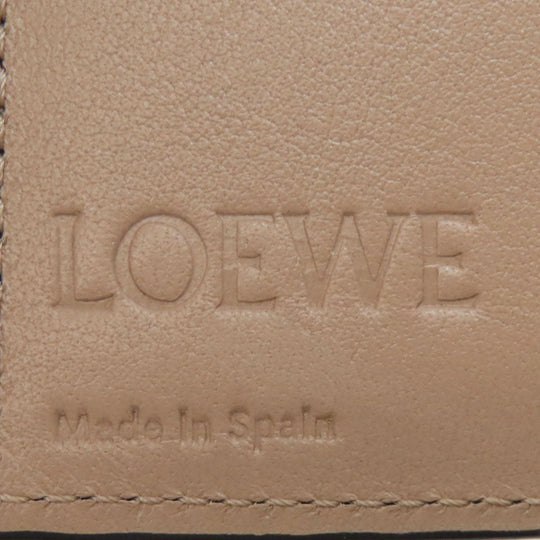 LOEWE Bifold Wallet Calfskin Brown Anagram Compact Wallet