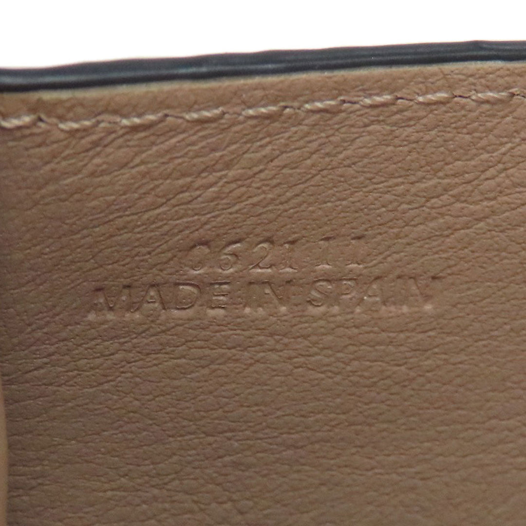 LOEWE Bifold Wallet Calfskin Brown Anagram Compact Wallet