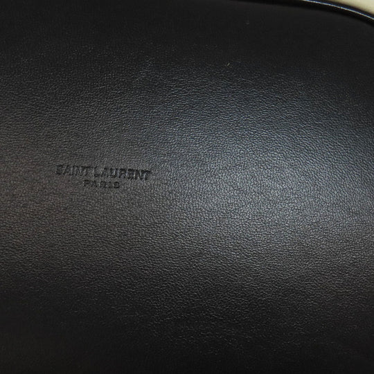 SAINT LAURENT Shoulder Bag Calfskin white logo