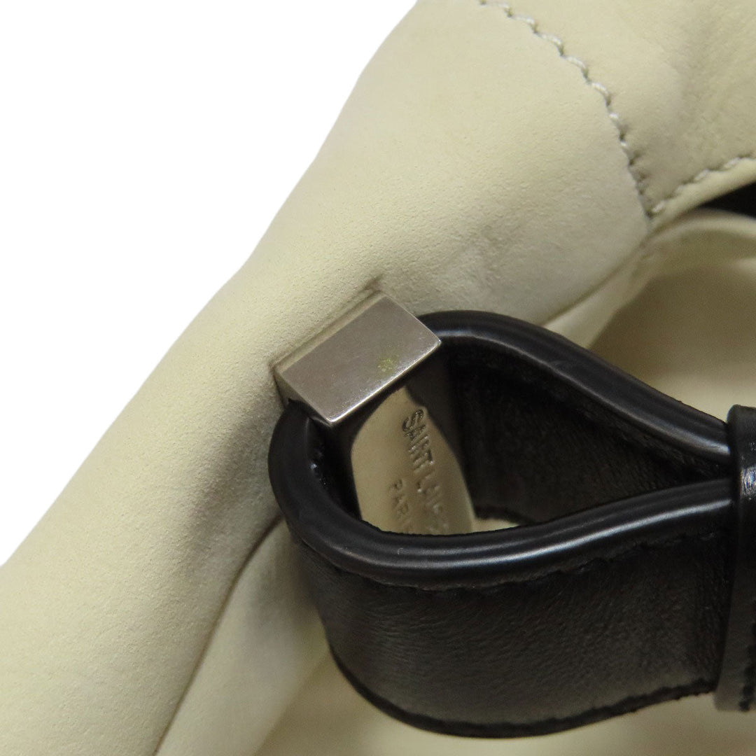 SAINT LAURENT Shoulder Bag Calfskin white logo