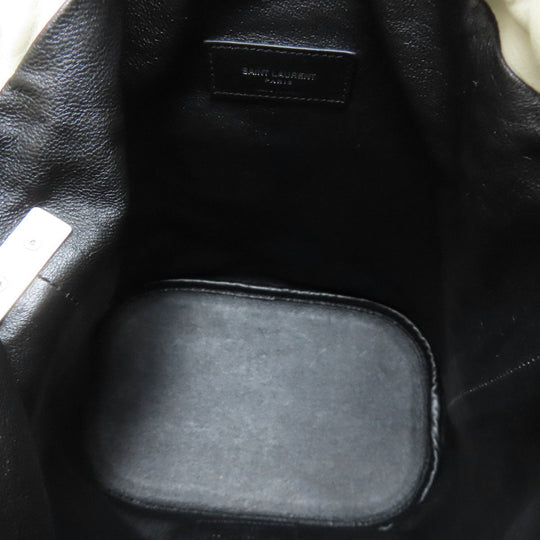SAINT LAURENT Shoulder Bag Calfskin white logo