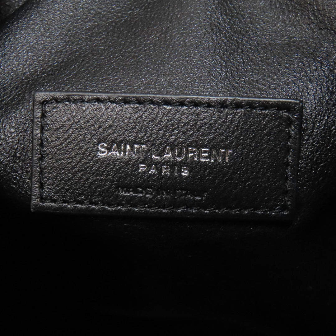 SAINT LAURENT Shoulder Bag Calfskin white logo
