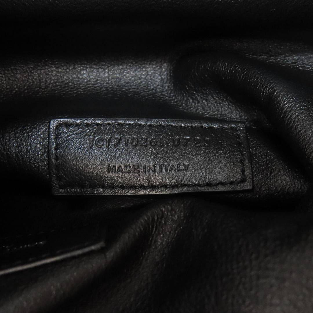 SAINT LAURENT Shoulder Bag Calfskin white logo