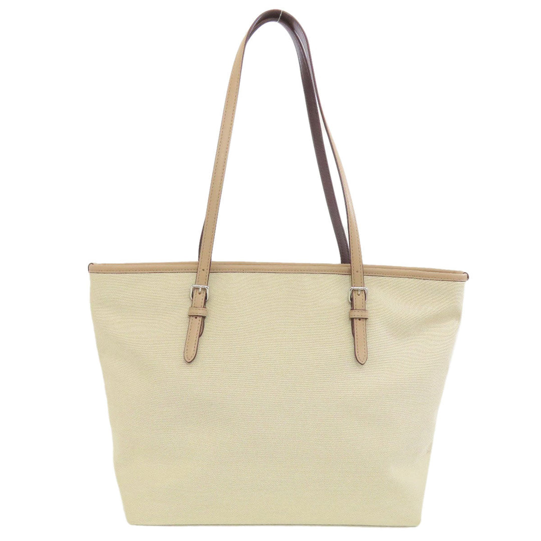 COACH Tote Bag 6528 canvas beige logo Women Used Authentic