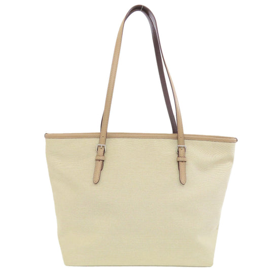 COACH Tote Bag 6528 canvas beige logo Women Used Authentic