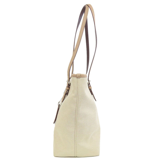 COACH Tote Bag 6528 canvas beige logo Women Used Authentic