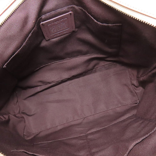 COACH Tote Bag 6528 canvas beige logo Women Used Authentic