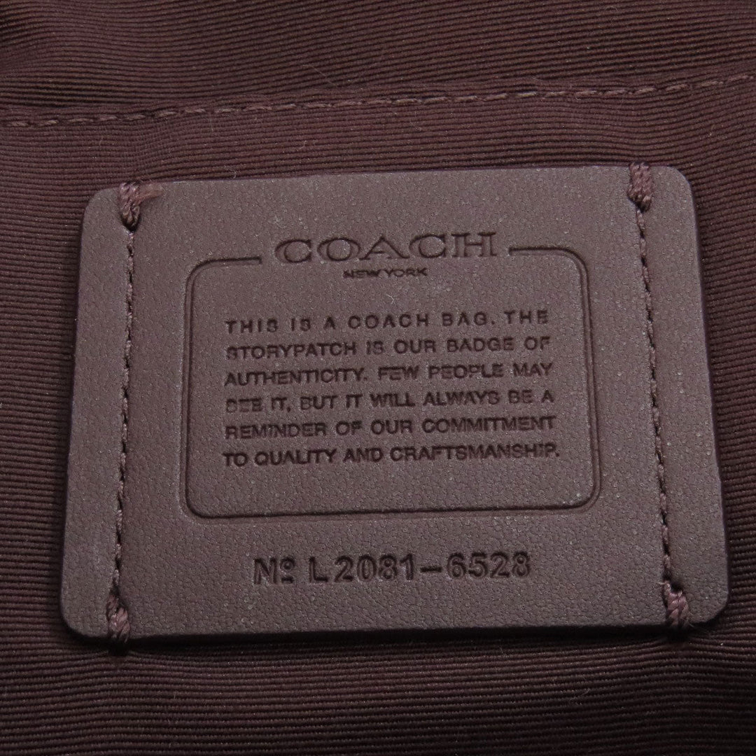 COACH Tote Bag 6528 canvas beige logo Women Used Authentic