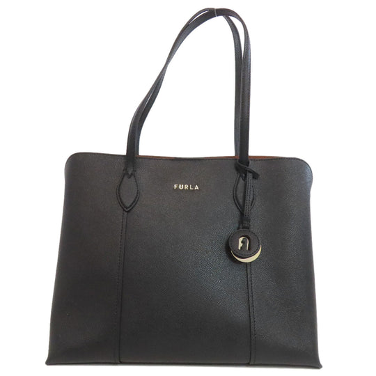 Furla Tote Bag leather black logo