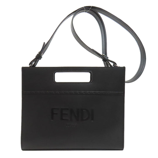 FENDI Shoulder Bag 7VA547 Calfskin black logo