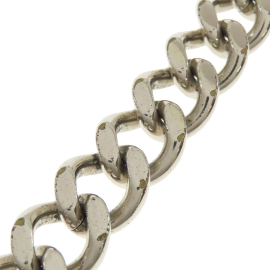 Christian Dior Necklace metallic Silver Chain link Women Used Authentic
