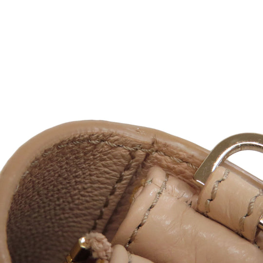 JIMMY CHOO Shoulder Bag leather beige ChainShoulder Women Used Authentic