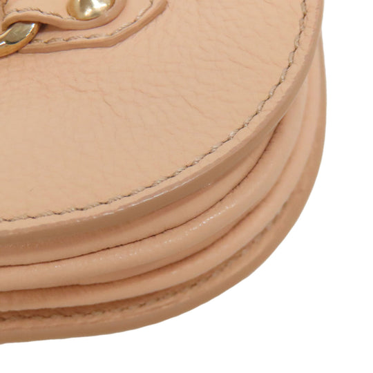 JIMMY CHOO Shoulder Bag leather beige ChainShoulder Women Used Authentic