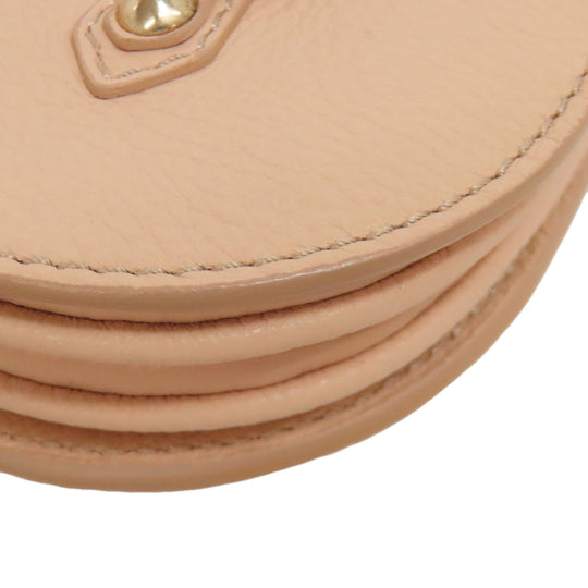 JIMMY CHOO Shoulder Bag leather beige ChainShoulder Women Used Authentic