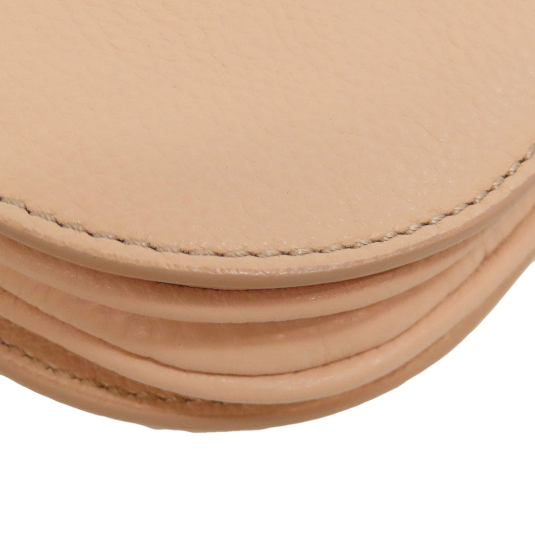 JIMMY CHOO Shoulder Bag leather beige ChainShoulder Women Used Authentic