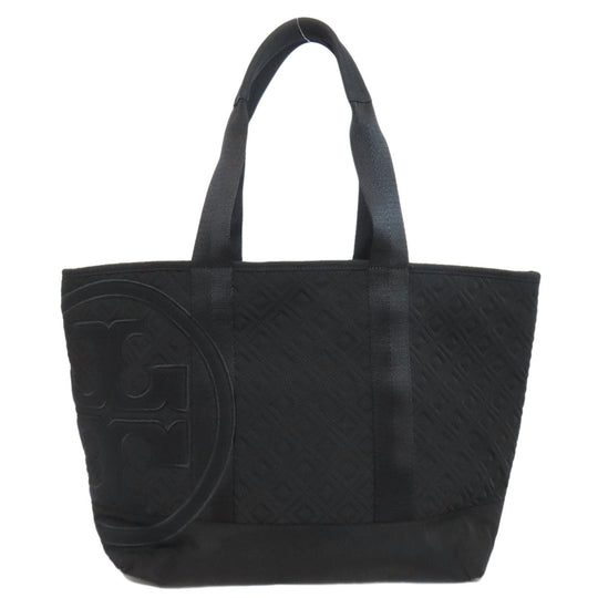 Tory Burch Tote Bag Nylon black logo Women Used Authentic