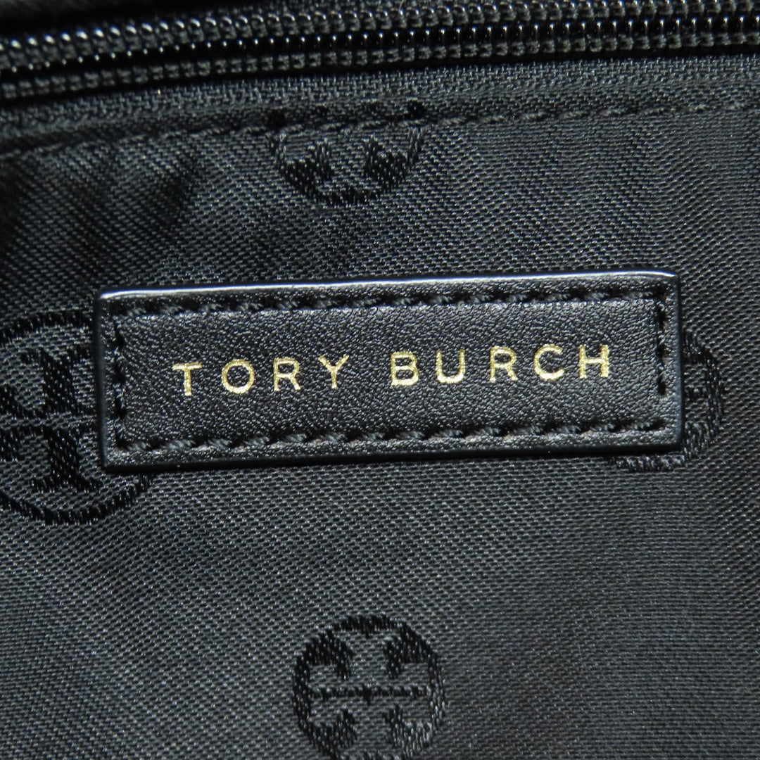 Tory Burch Tote Bag Nylon black logo Women Used Authentic